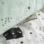 Detská posteľná súprava KIDS 13 s motívom mačiek vo vesmíre